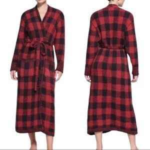 SKIMS NWT Plaid Red and Black Robe